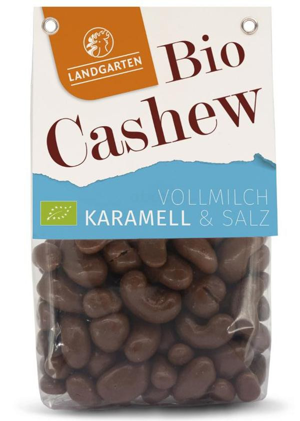 Produktfoto zu Cashews geröstet in Vollmilchschokolade mit Salzkaramell