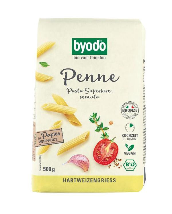 Produktfoto zu Nudeln, Penne semola byodo