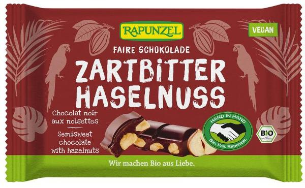 Produktfoto zu Zartbitter Schokolade mit Haselnuss HiH