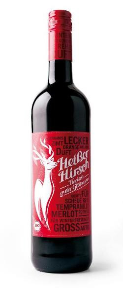 Produktfoto zu Glühwein, Heißer Hirsch, 0,75l