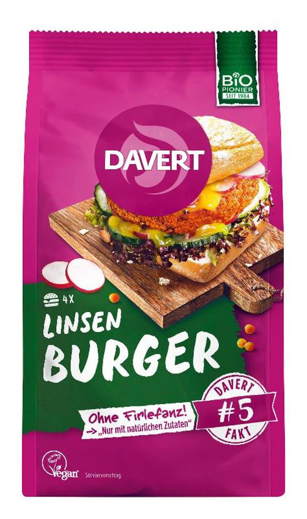 Produktfoto zu Linsen Curry Burger DAV