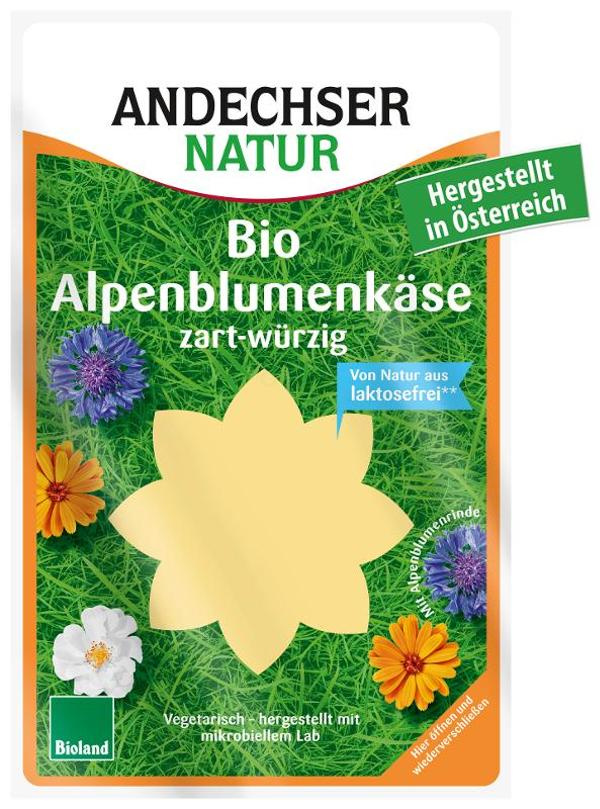 Produktfoto zu Alpenblumenkäse in Scheiben