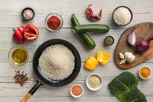 Produktfoto zu Kochkiste: Kürbis-Linsen-Curry mit Reis